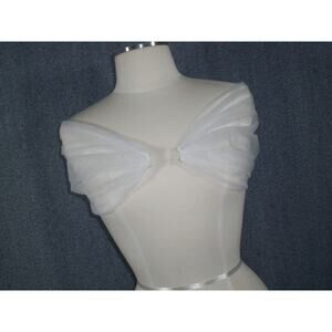 Detachable off shoulder tulle wedding dress straps bridal sleeves strapless